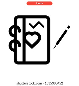 notepad icon isolated sign symbol vector illustration - high quality black style vector icons
