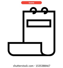 notepad icon isolated sign symbol vector illustration - high quality black style vector icons
