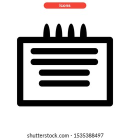notepad icon isolated sign symbol vector illustration - high quality black style vector icons
