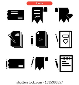 notepad icon isolated sign symbol vector illustration - Collection of high quality black style vector icons
