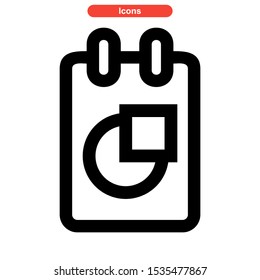 notepad icon isolated sign symbol vector illustration - high quality black style vector icons
