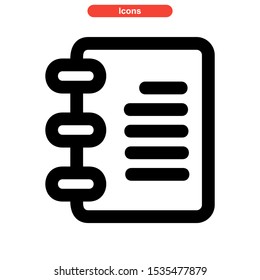 notepad icon isolated sign symbol vector illustration - high quality black style vector icons
