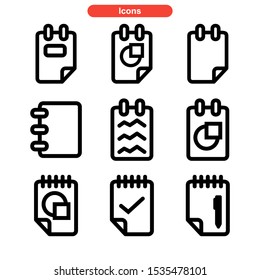 notepad icon isolated sign symbol vector illustration - Collection of high quality black style vector icons

