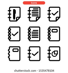 notepad icon isolated sign symbol vector illustration - Collection of high quality black style vector icons

