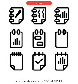 notepad icon isolated sign symbol vector illustration - Collection of high quality black style vector icons
