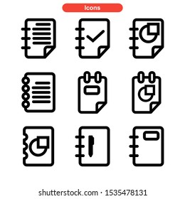 notepad icon isolated sign symbol vector illustration - Collection of high quality black style vector icons

