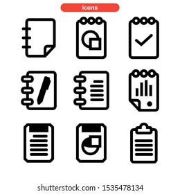 notepad icon isolated sign symbol vector illustration - Collection of high quality black style vector icons
