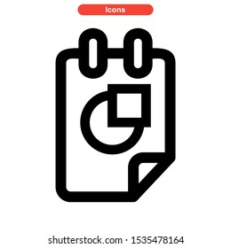 notepad icon isolated sign symbol vector illustration - high quality black style vector icons
