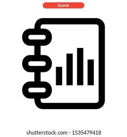 notepad icon isolated sign symbol vector illustration - high quality black style vector icons
