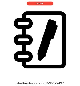 notepad icon isolated sign symbol vector illustration - high quality black style vector icons
