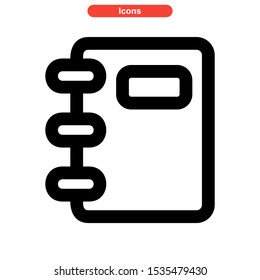notepad icon isolated sign symbol vector illustration - high quality black style vector icons
