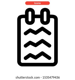 notepad icon isolated sign symbol vector illustration - high quality black style vector icons
