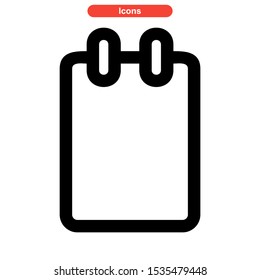 notepad icon isolated sign symbol vector illustration - high quality black style vector icons
