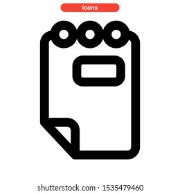 notepad icon isolated sign symbol vector illustration - high quality black style vector icons
