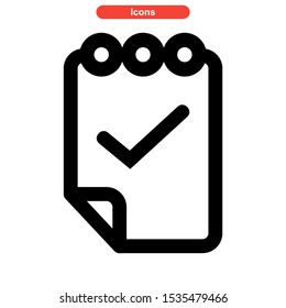 notepad icon isolated sign symbol vector illustration - high quality black style vector icons
