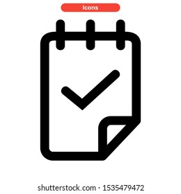 notepad icon isolated sign symbol vector illustration - high quality black style vector icons

