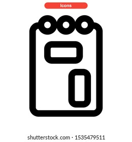 notepad icon isolated sign symbol vector illustration - high quality black style vector icons
