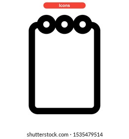 notepad icon isolated sign symbol vector illustration - high quality black style vector icons

