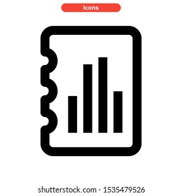 notepad icon isolated sign symbol vector illustration - high quality black style vector icons
