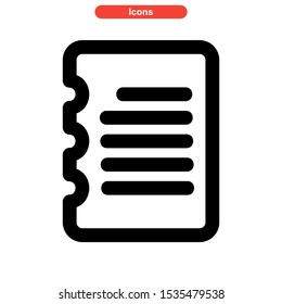 notepad icon isolated sign symbol vector illustration - high quality black style vector icons
