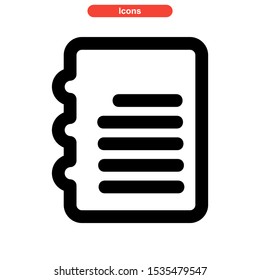 notepad icon isolated sign symbol vector illustration - high quality black style vector icons
