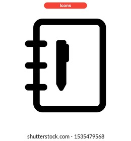 notepad icon isolated sign symbol vector illustration - high quality black style vector icons
