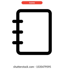 notepad icon isolated sign symbol vector illustration - high quality black style vector icons

