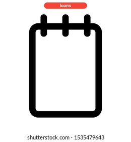 notepad icon isolated sign symbol vector illustration - high quality black style vector icons

