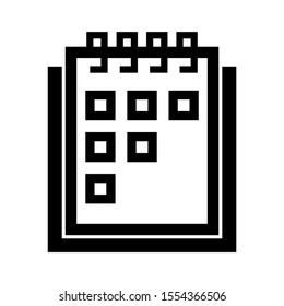 notepad icon isolated sign symbol vector illustration - high quality black style vector icons
