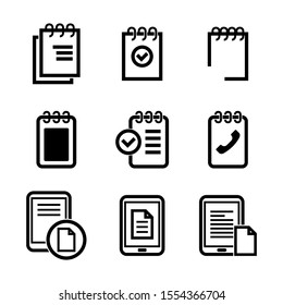 notepad icon isolated sign symbol vector illustration - Collection of high quality black style vector icons
