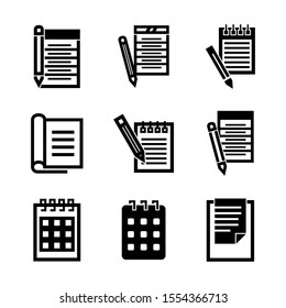 notepad icon isolated sign symbol vector illustration - Collection of high quality black style vector icons
