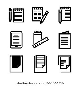 notepad icon isolated sign symbol vector illustration - Collection of high quality black style vector icons

