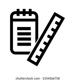 notepad icon isolated sign symbol vector illustration - high quality black style vector icons
