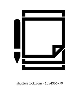 notepad icon isolated sign symbol vector illustration - high quality black style vector icons
