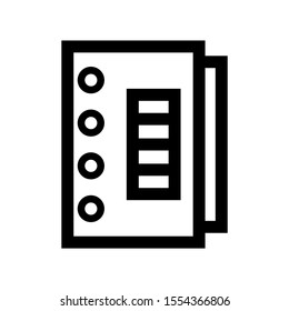 notepad icon isolated sign symbol vector illustration - high quality black style vector icons
