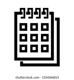 notepad icon isolated sign symbol vector illustration - high quality black style vector icons
