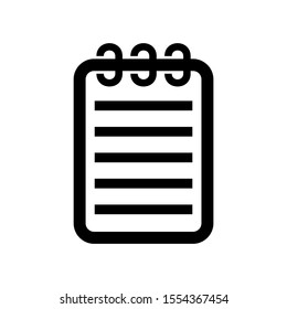 notepad icon isolated sign symbol vector illustration - high quality black style vector icons
