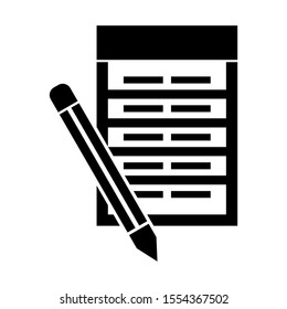 notepad icon isolated sign symbol vector illustration - high quality black style vector icons
