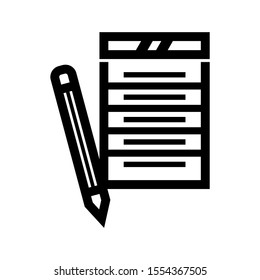 notepad icon isolated sign symbol vector illustration - high quality black style vector icons
