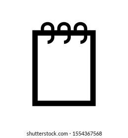 notepad icon isolated sign symbol vector illustration - high quality black style vector icons
