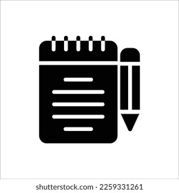 notepad  icon with isolated vektor and transparent background