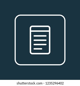 Notepad icon line symbol. Premium quality isolated notebook element in trendy style.