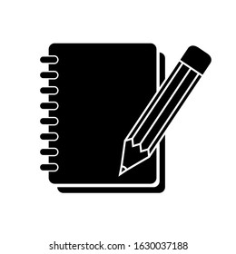 Notepad icon, logo isolated on white background