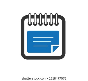 Notepad icon or notebook vector isolate 