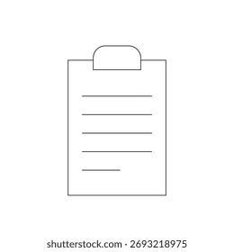 O ícone do bloco de notas em um fundo branco é adequado para sites, aplicativos e pacotes de software. Imagem vetorial.
