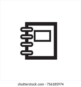 Notepad Icon on white background, Vector Illustation, Eps10.
