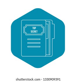 Notepad icon. Outline illustration of notepad vector icon for web