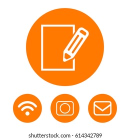 notepad icon stock vector illustration
