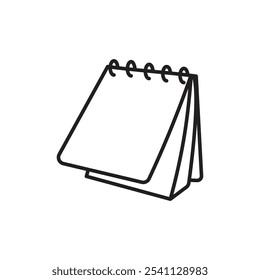 Notepad icon Thin line flat illustration