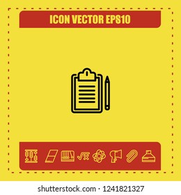 Notepad icon vector
